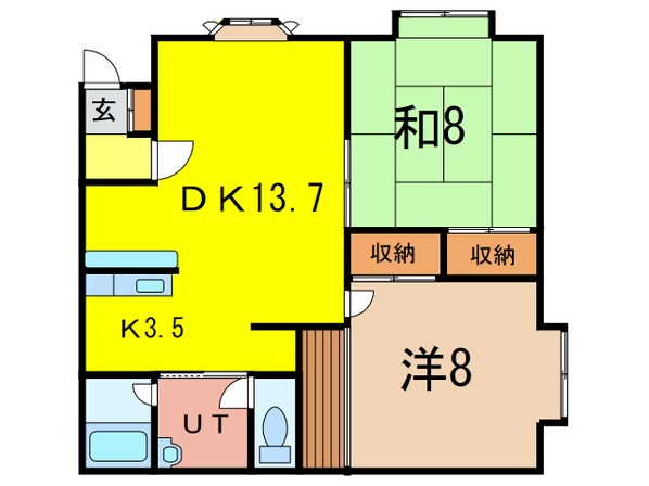 コンノハイツノースツインの物件間取画像